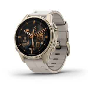 Zegarek sportowy Garmin Fenix 8 AMOLED Sapphire 43mm Soft Gold/Limestone