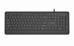 GEMBIRD KLAWIATURA PRZEWODOWA MULTIMEDIALNA SLIM, USB 5 KLAWISZY HOTKEYS, US LAYOUT, CZARNA