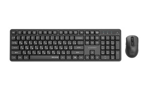 GEMBIRD BEZPRZEWODOWY ZESTAW KLAWIATURY +MYSZ SILENT KEY PRO BUSINESS, CZARNY, UKŁAD RU