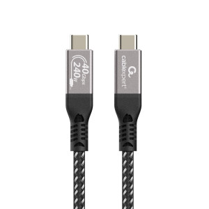 GEMBIRD KABEL DO ŁADOWANIA I TRANSMISJI DANYCH PREMIUM USB 4 TYPE-C 40 GB/S, 240 W, 0.5 M