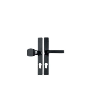 Klamka stalowa czarna z szyldem 72 / H240 x L30 mm/ 63.181.72.00