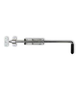 Rygiel stalowy ze sprężyną 420 x 14 mm ocynkowany/ 64.067