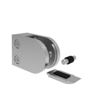 Uchwyt do szkła 63x45x30 mm do profilu z podporą - satyna/ A/250P-000