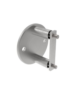 Mocowanie boczne słupka fi 100 mm z stali nierdzewnej, powierzchnia satyna do rury fi 42,4 mm/ A6/021-6-A