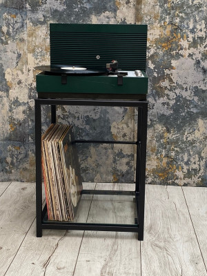 Stolik  regał metalowy loft  MAESTRO 40 x 40 wys 52 pod płyty LP gramofon