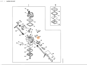 STIHL  Przysłona głównej przepustnicy 1139 121 3300