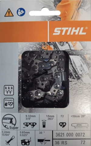 Stihl łańcuch 3/8 1,6mm 72 ogniw prowadzących prowadnica 50 cm