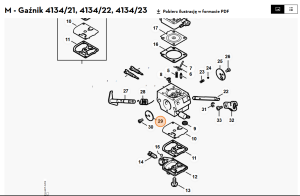 STIHL Przysłona głównej przepustnicy 4134 121 3302