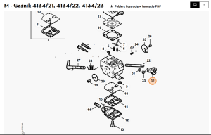 STIHL Przysłona przepustnicy 4134 121 3501
