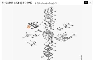 STIHL Śruba regulacyjna biegu jałowego 4134 122 6800