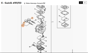 STIHL  Śruba regulacyjna biegu jałowego 4151 120 6801