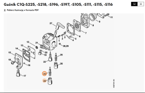 STIHL   Śruba regulacyjna biegu jałowego 4237 120 6801