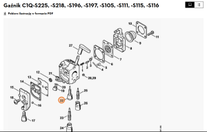 STIHL   Śruba regulacyjna biegu jałowego 4237 122 6800