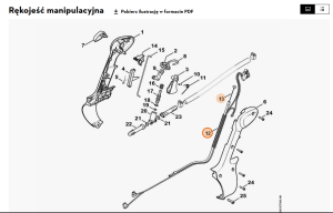STIHL   Cięgno sterowania główną przepustnicą 4241 180 1104