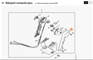 STIHL   Połówka okładziny rękojeści - strona zewnętrzna 4241 791 0803