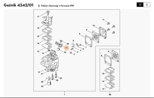 STIHL  Przysłona przepustnicy 4242 121 3500