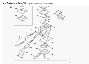 STIHL   Przysłona przepustnicy 4244 121 3500