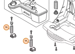 Sprężyna AV dmuchaw plecakowych STIHL BR 350 BR 430 BR 450 C-EF BR 450