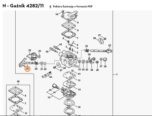 STIHL   Przysłona przepustnicy z dźwignią 4282 120 7100