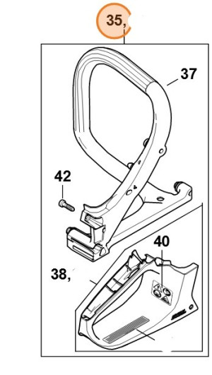 STIHL   Korpus rękojeści 1148 790 1001