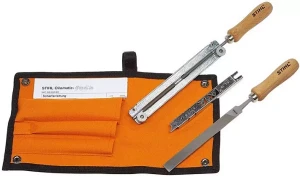 Zestaw do ostrzenia łańcucha tnącego 3/8P pilnik z prowadzeniem 4.0mm, pilnik płaski, przymiar