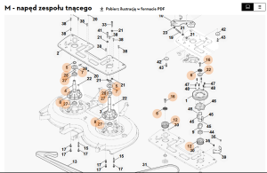 STIHL   Wałek noża, str. prawa kompl. 6170 700 3540