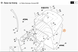 STIHL   Dolna część kosza na trawę 6170 703 9601