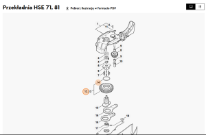 STIHL  Czołowe koło zębate 6460 640 7611