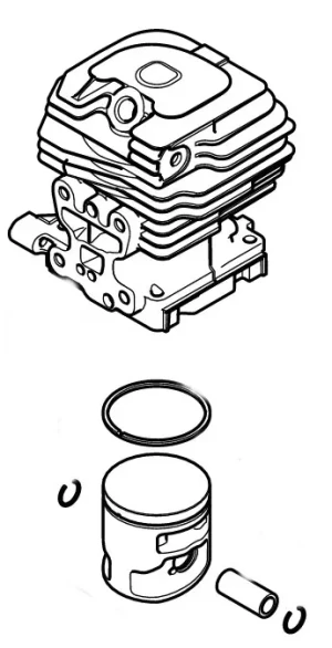 Cylinder z tłokiem Ø 40,5 mm pilarek STIHL MS 212 MS 212 C-BE