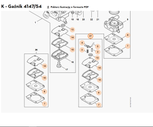 STIHL  Zestaw podzespołów gaźnika Z000 001 K178