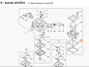 STIHL    Membrana sterująca Z010 015 A014
