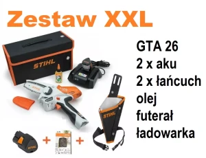 Stihl GTA 26 XXL 2 x aku + 2 łańcuch + kabura kieszeń