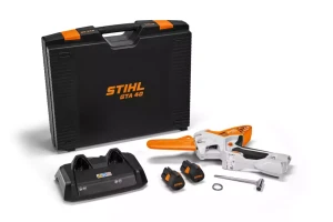 Stihl GTA 40 zestaw 2 x akumulator ładowarka walizka zbiornik oleju prowadnica 15 cm