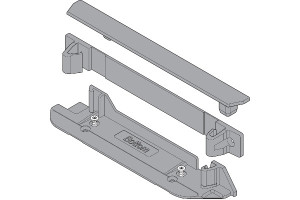 BLUM Z10D01EA.01 SERVO-DRIVE uchwyty profilu nośnego dolny/tylny z zaślepką do korpusu z pionowym trawersem w opakowaniu 1/25