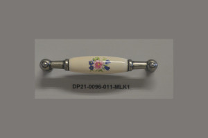 Uchwyt meblowy DC Polska DP21-0096-011-MLK-1 z porcelaną nikiel patynowany