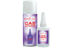 Klej cyjanoakrylowy SPRAY-KON CA300 50g(butelka z igłą) + aktywator 200ml