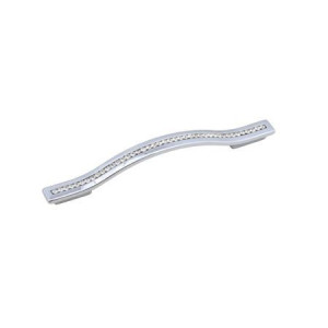 Uchwyt meblowy ARTE 2G11110Z.40 -- 190x15>128-160 mm strass crystal, chrom połysk