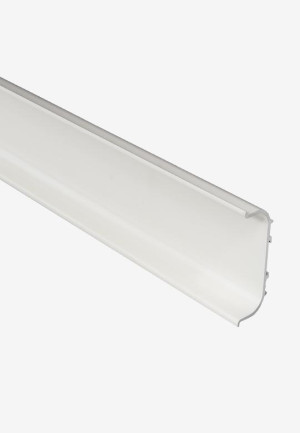 SCHUCO 28.0202.017.BI Listwa korytkowa podwójna pozioma C/ 5000 mm/ ice mat - śnieżno biała matowa