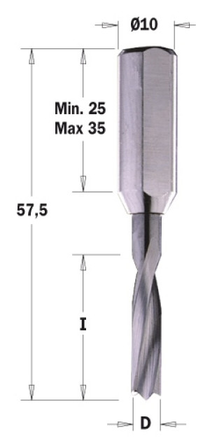 CMT 310.020.22 Wiertło NP HWM D=2x12 L=57,5 S=10x27 RL XTREME