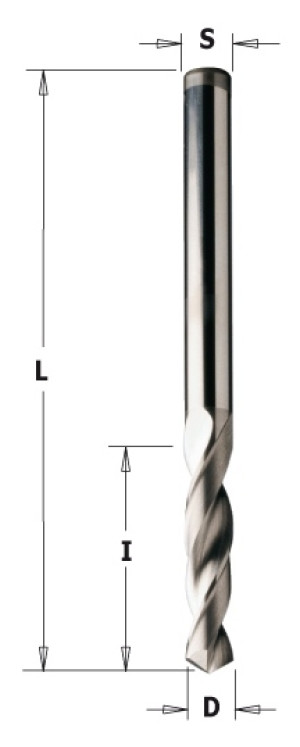 CMT 363.040.11 Wiertło HWM D=S=4 I=27 L=55 RH