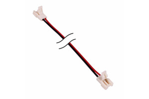 Oświetlenie meblowe PRZEWÓD MONTAŻOWY NA DWIE TAŚMY- 8mm, 15cm przewód. Design Light MO-LF08-0,15M-D1M
