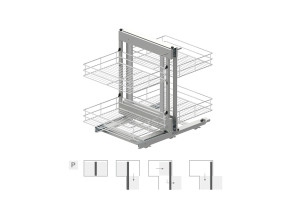 REJS WE31.0006.01.001 Kosz magic MAXIMA CLASSIC Corner Comfort 1200 prawy metal chrom