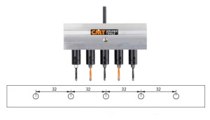 CMT CMT333-325 Głowica z 5 adapterami do systemu 32 mm