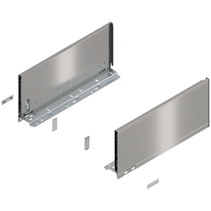 BLUM 770C4002I LEGRABOX Pure, boki szuflady o wys."C", NL=400 mm, stalowe, komplet, inox w opakowaniu 1/6