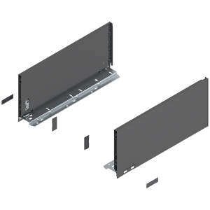 Prowadnice boki szuflady BLUM 770C4002S LEGRABOX Pure, wys."C", NL=400 mm, stalowe, komplet, antracyt mat