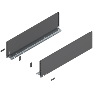 Prowadnice boki szuflady BLUM  LEGRABOX Pure, wys."C", NL=650 mm, stalowe, komplet, antracyt mat