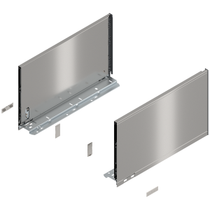 BLUM 770F4002I LEGRABOX Pure, boki szuflady o wys."F", NL=400 mm, stalowe, komplet, inox