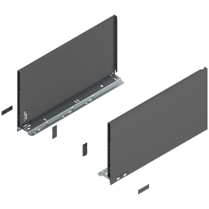 BLUM 770F4502S LEGRABOX Pure, boki szuflady o wys."F", NL=450 mm, stalowe, komplet, antracyt mat w opakowaniu 1/3
