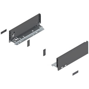 BLUM 770M2702S LEGRABOX Pure, boki szuflady o wys."M", NL=270 mm, stalowe, komplet, antracyt mat w opakowaniu 1/6