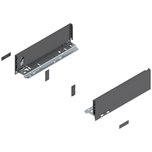 BLUM 770M3002S LEGRABOX Pure, boki szuflady o wys."M", NL=300 mm, stalowe, komplet, antracyt mat w opakowaniu 1/6